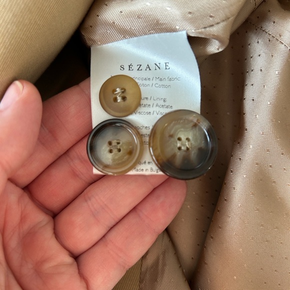 Sezane Tan Trench Coat for Women - Picture 7 of 12